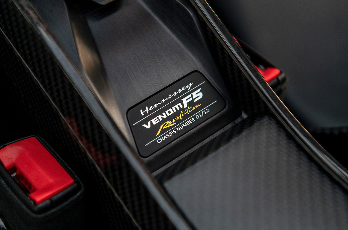 Hennessey Venom F5 Revolution Roadster badge