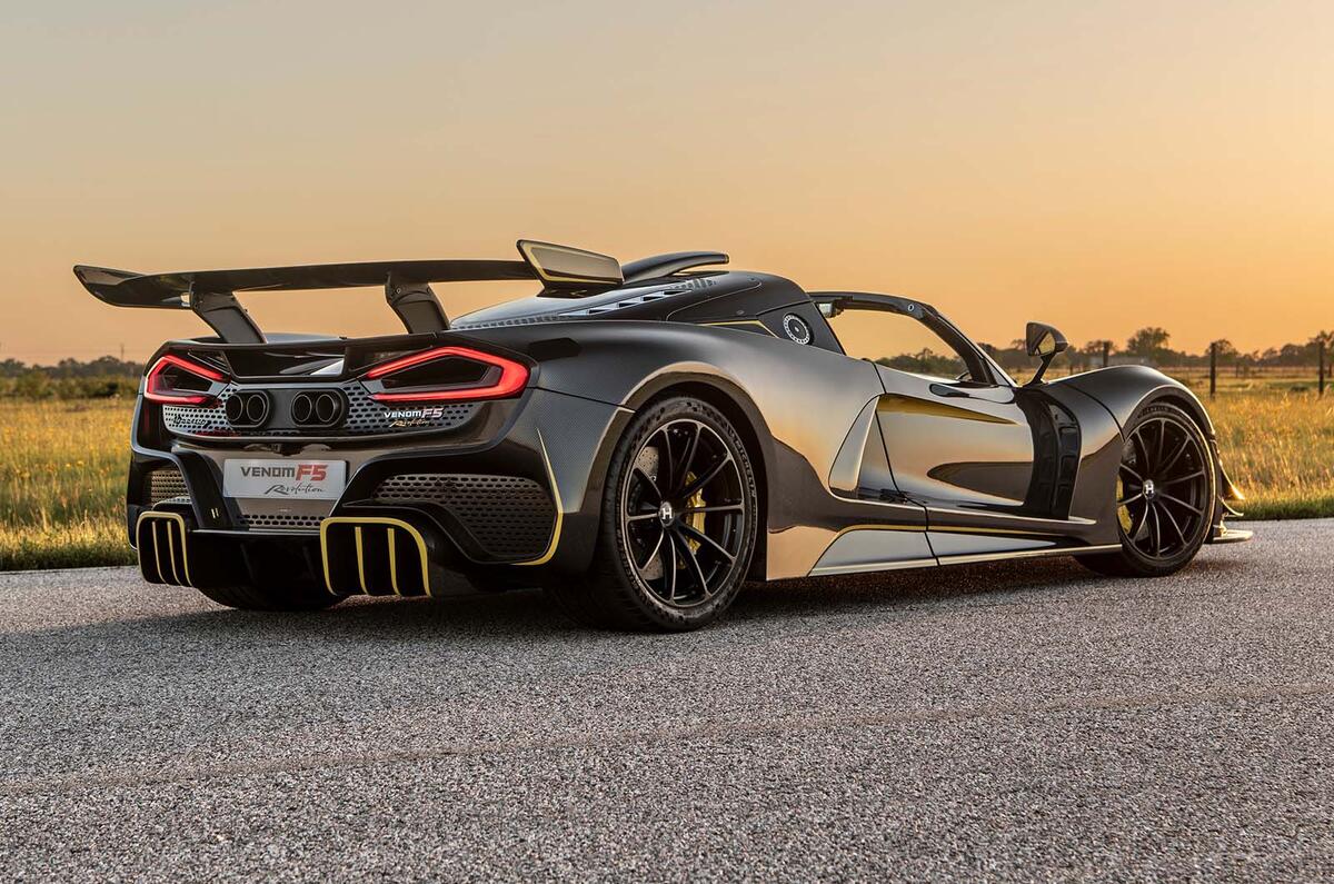 Hennessey Venom F5 Revolution Roadster rear three quarter