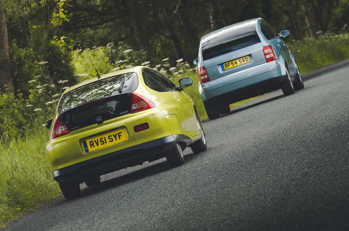 honda insight and audi a2 rear honda insight and audi a2 rear