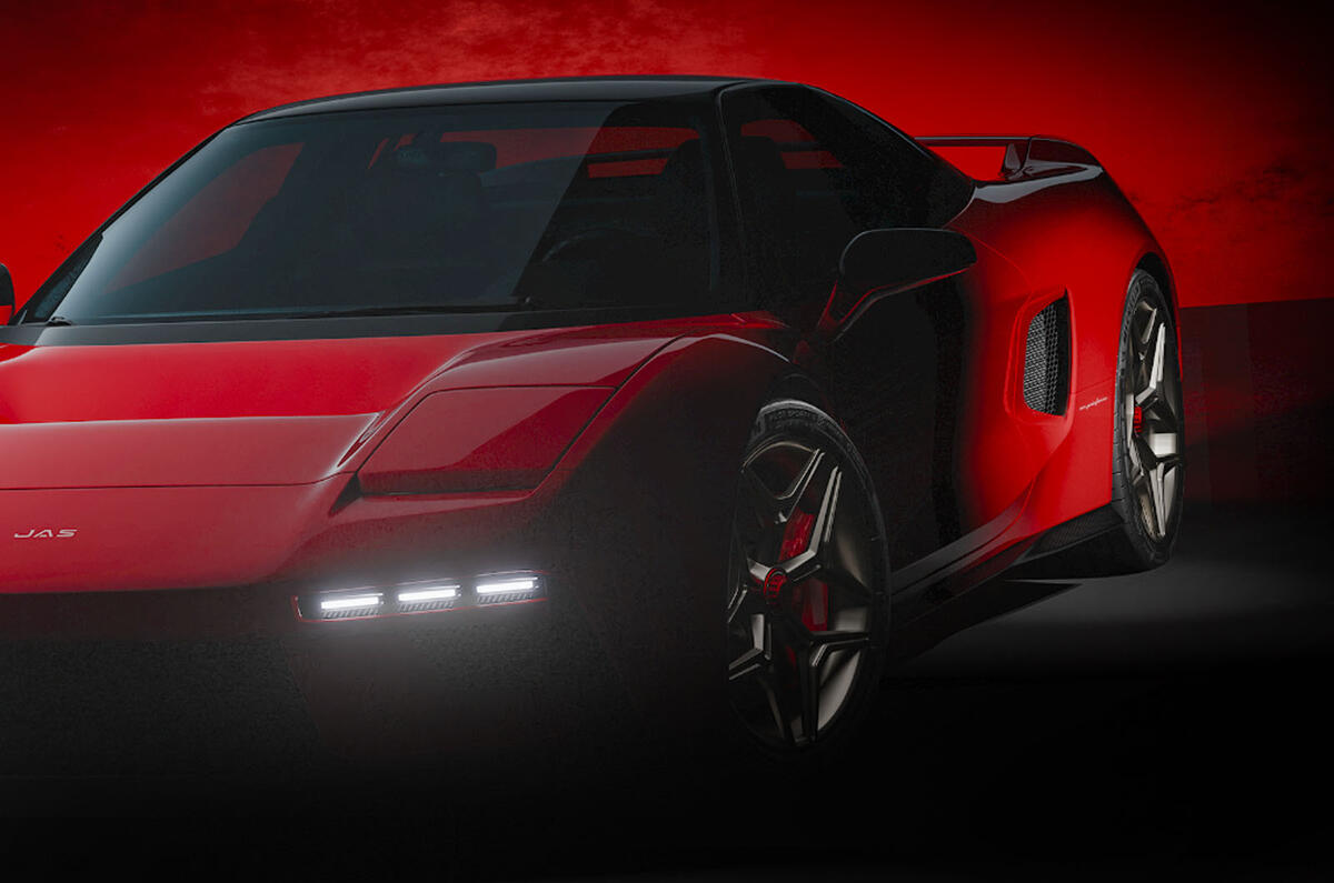 Honda NSX JAS Motorsport teaser front Honda NSX JAS Motorsport teaser front