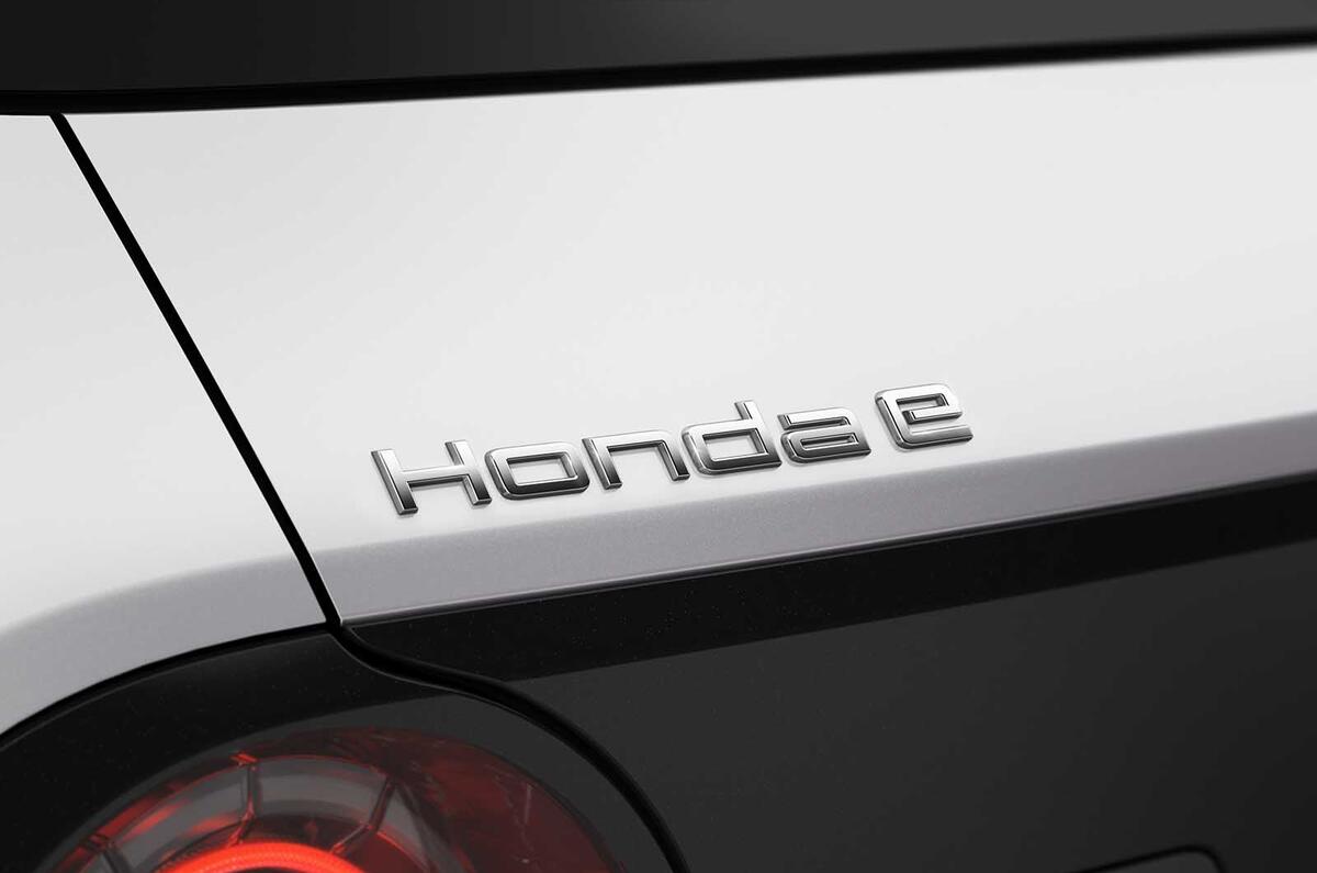 Honda e rear badge