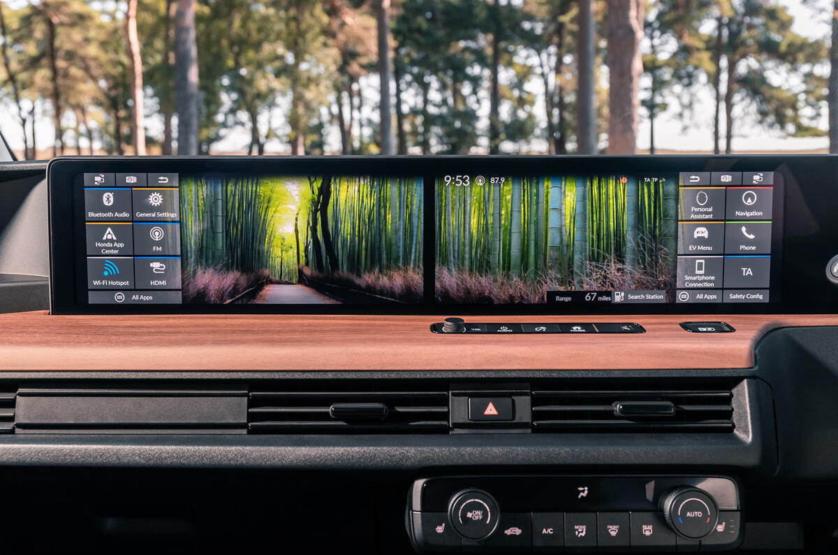 Britain's best in-car technology 2020 - Honda E garden display Britain's best in-car technology 2020 - Honda E garden display