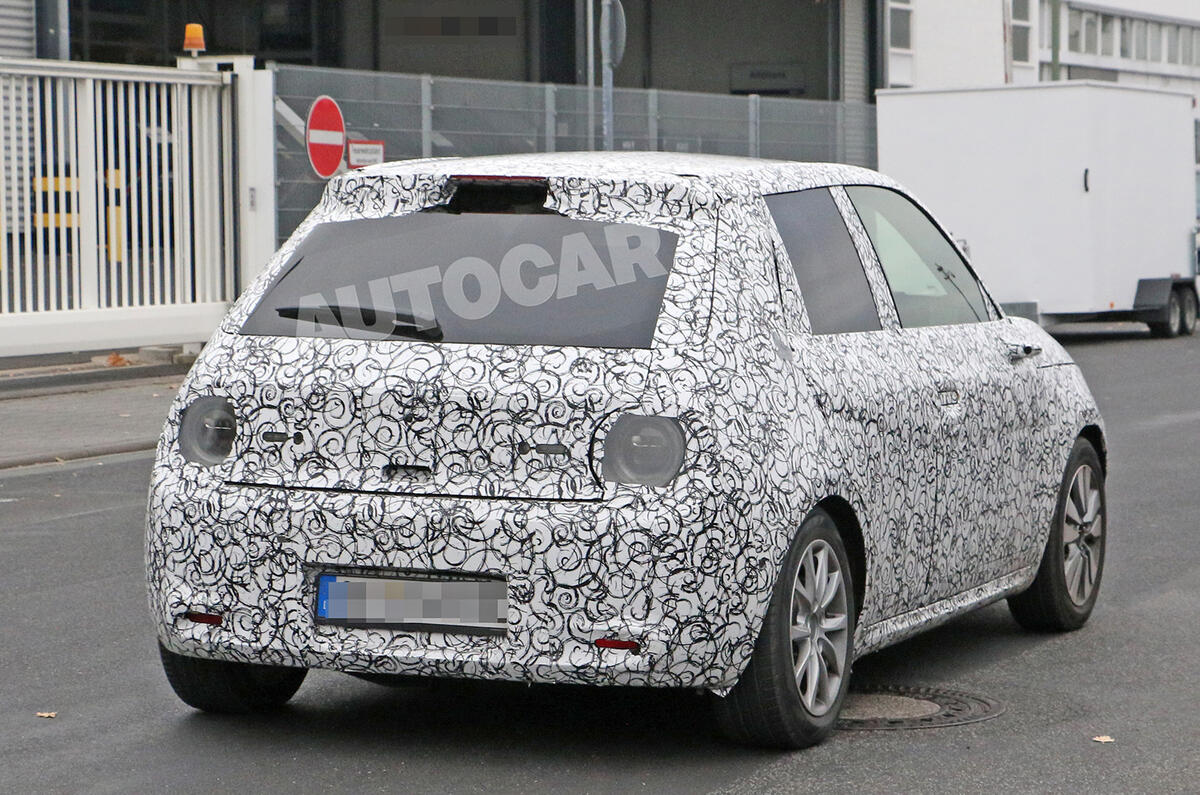 Honda Urban EV spied on the road - rear
