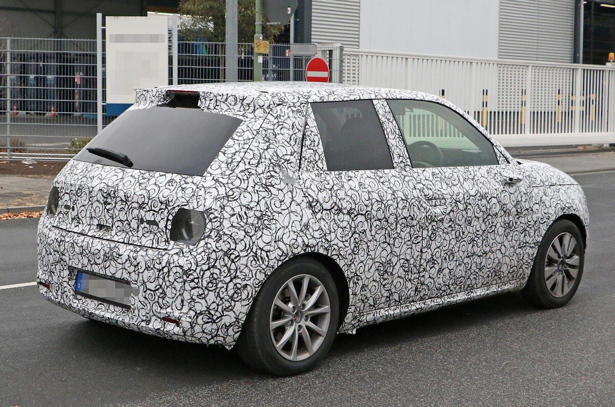 Honda Urban EV spied on the road - rear end