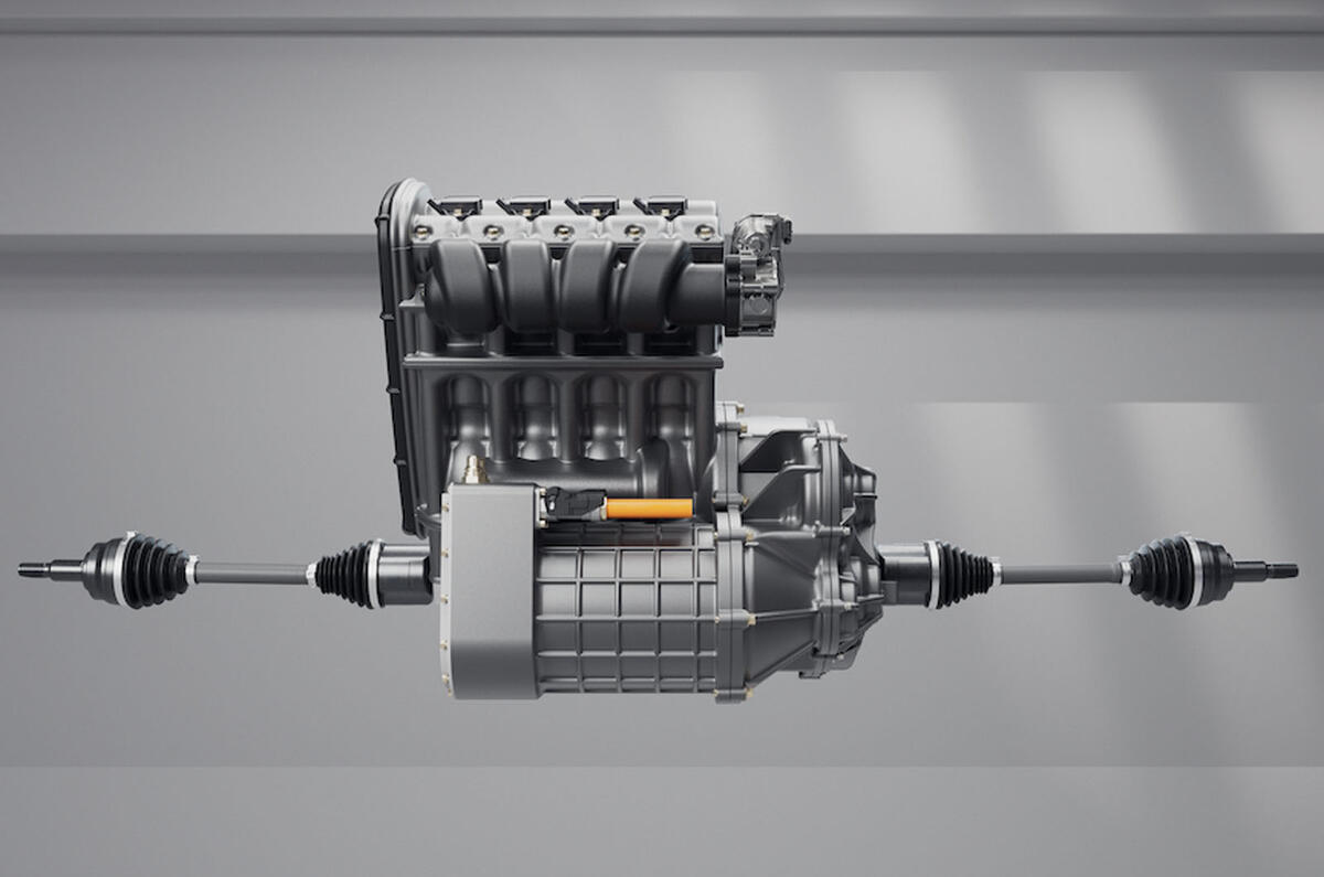 Horse drop in hybrid powertrain