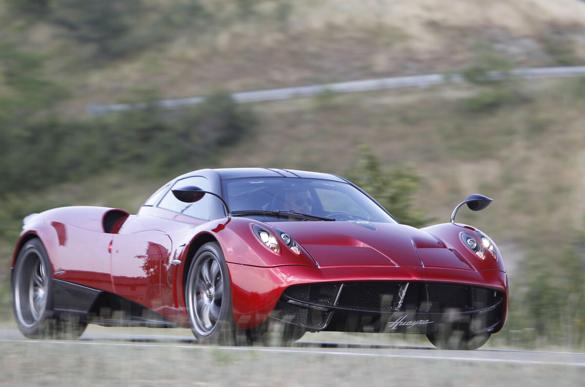 Pagani Huayra driving - front