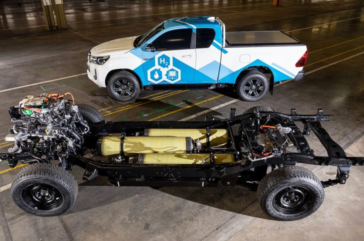 Toyota Hilux FCEV chassis off