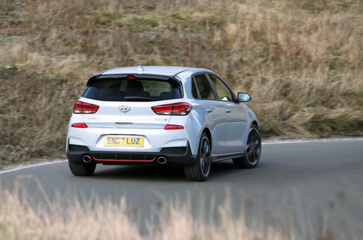 Volkswagen Golf GTI vs Hyundai i30n hero hyundai rear