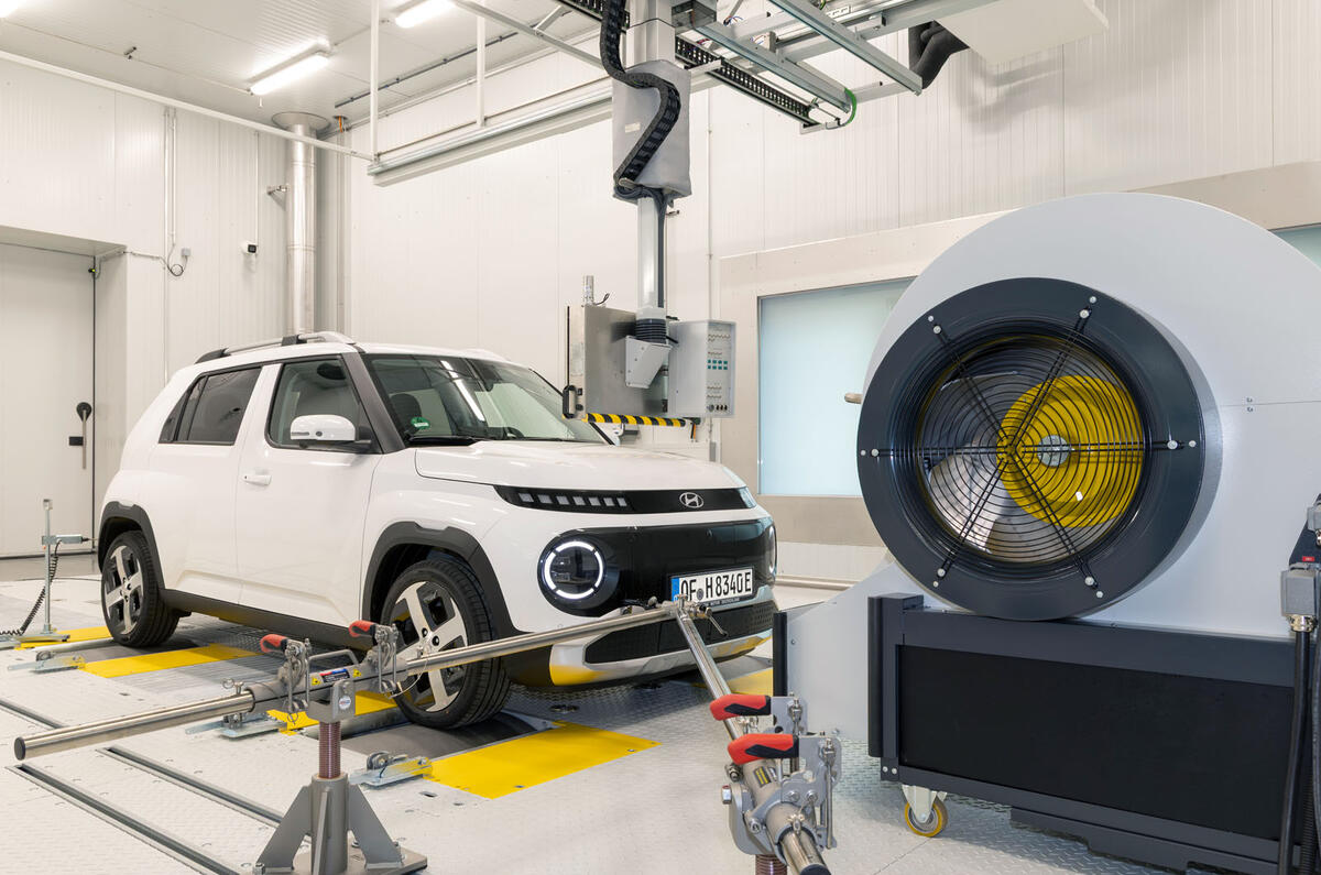 Hyundai Inster in HMETC lab