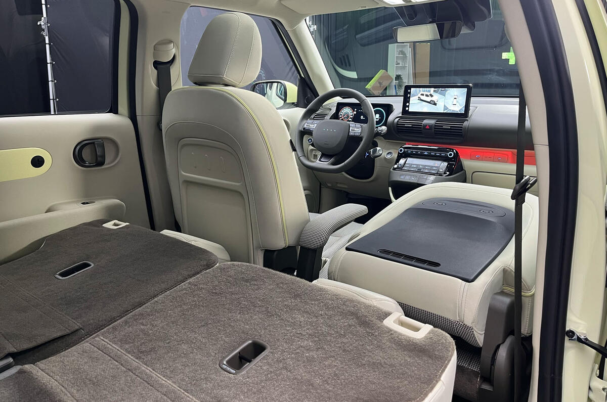 Hyundai Inster seats folded Hyundai Inster seats folded