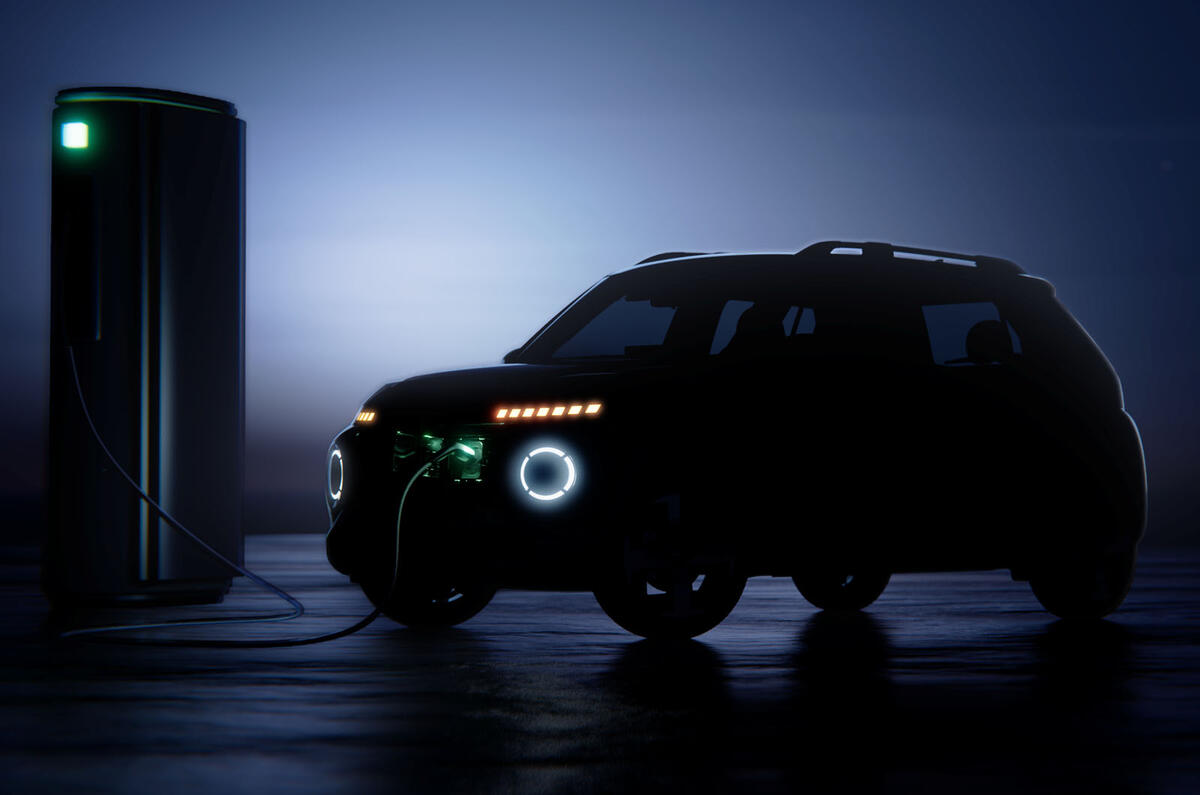 Hyundai Inster teaser front charging Hyundai Inster teaser front charging