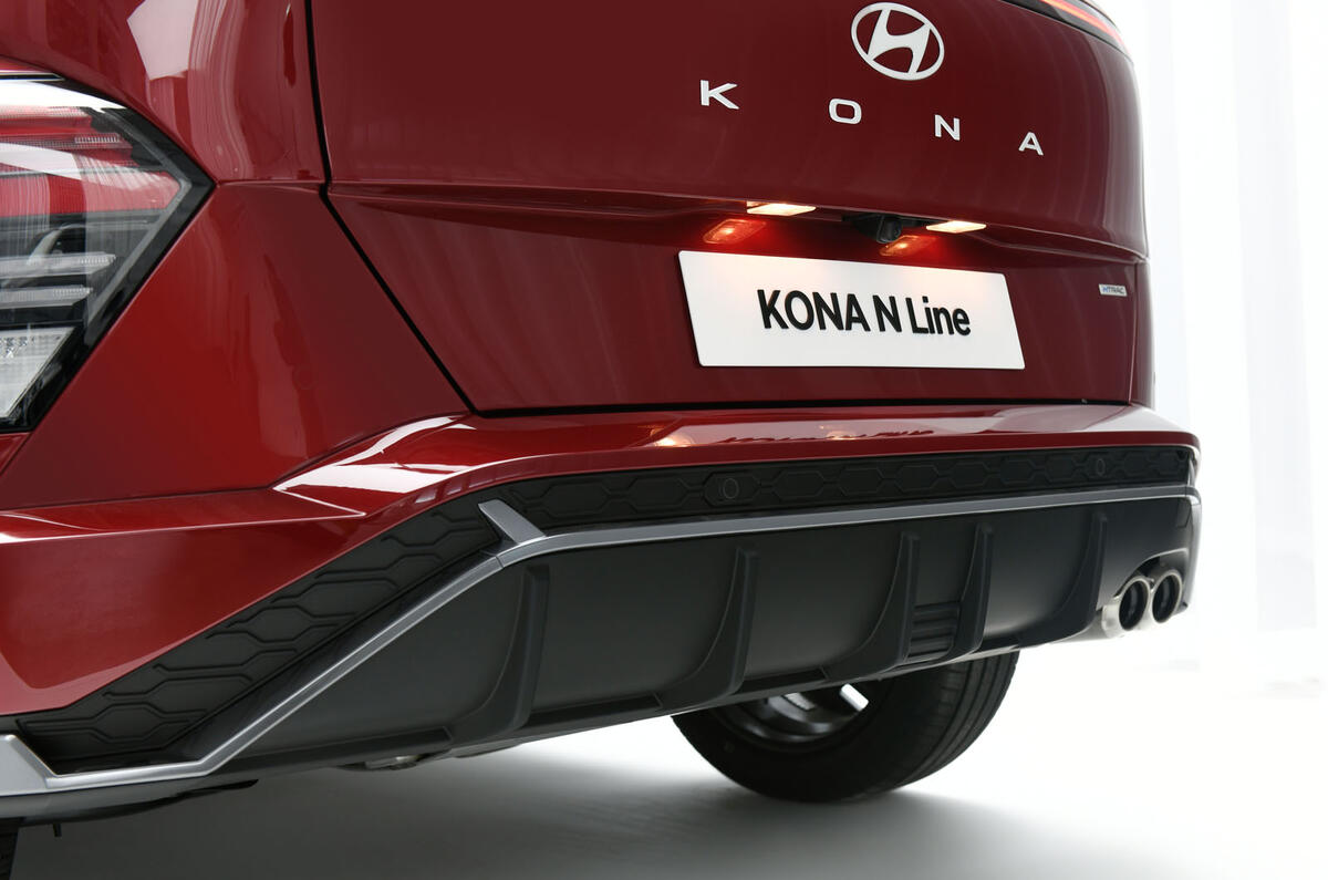 Hyundai Kona 2023 N Line rear bumper detail