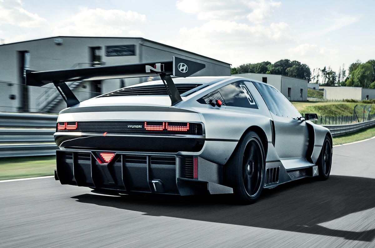 Hyundai N Vision 74 2022 rear qtr tracking Hyundai N Vision 74 2022 rear qtr tracking