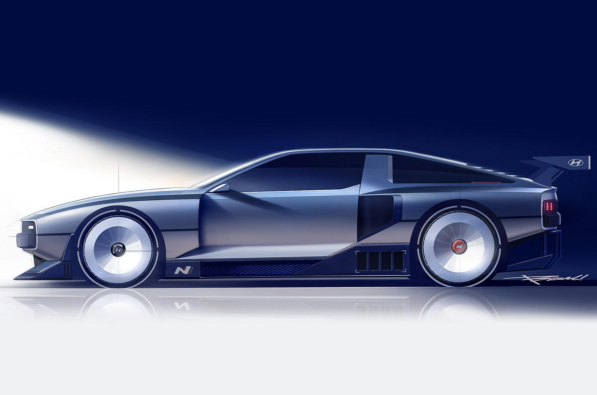 Hyundai N Vision 74 2022 sketch Hyundai N Vision 74 2022 sketch