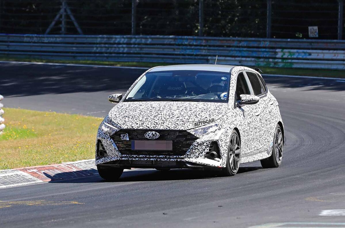 New Hyundai i20 N spyshot front side