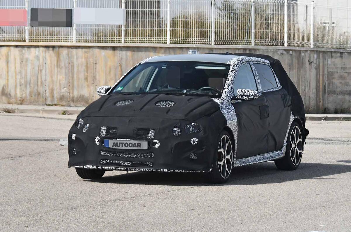 Hyundai i20 N spyshot front Hyundai i20 N spyshot front