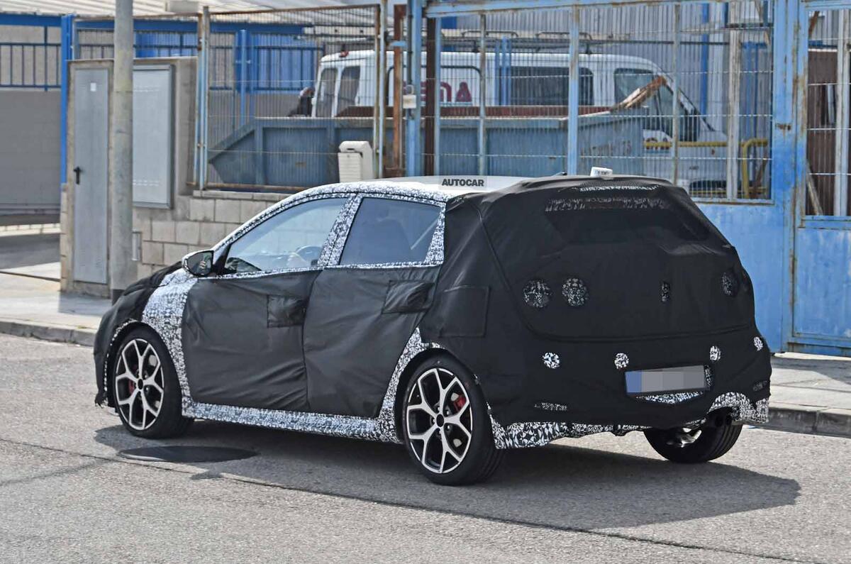 Hyundai i20 N spyshot side rear Hyundai i20 N spyshot side rear