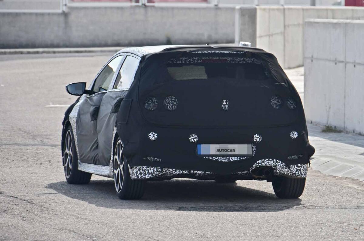 Hyundai i20 N spyshot rear Hyundai i20 N spyshot rear