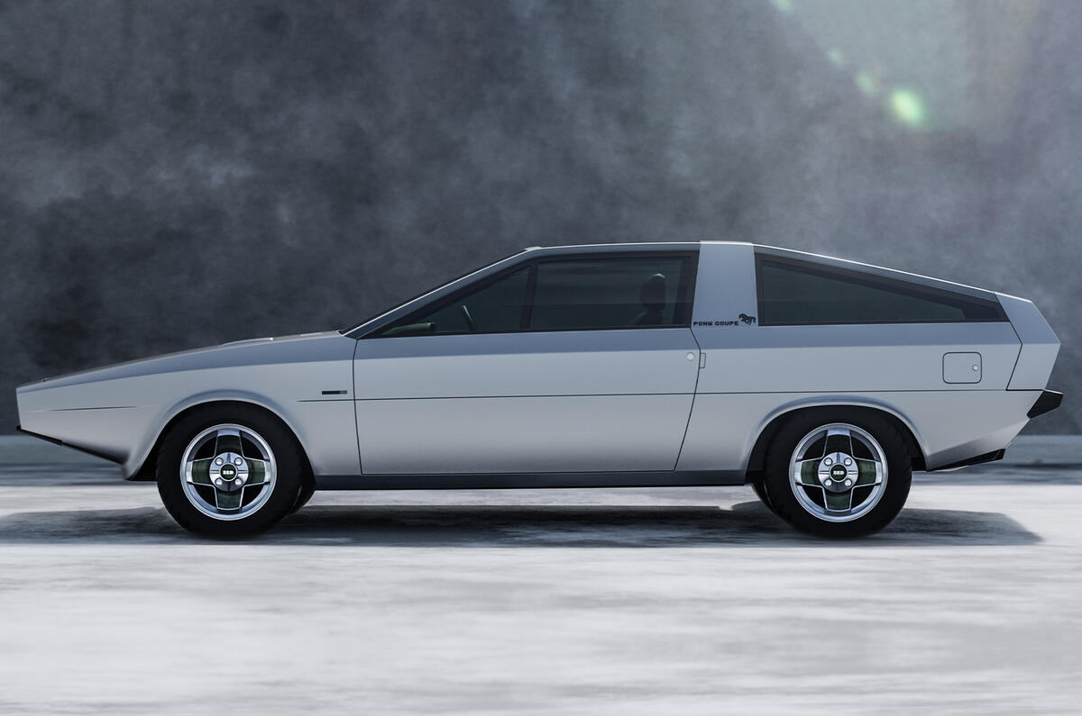 Hyundai Pony Coupe concept side Hyundai Pony Coupe concept side