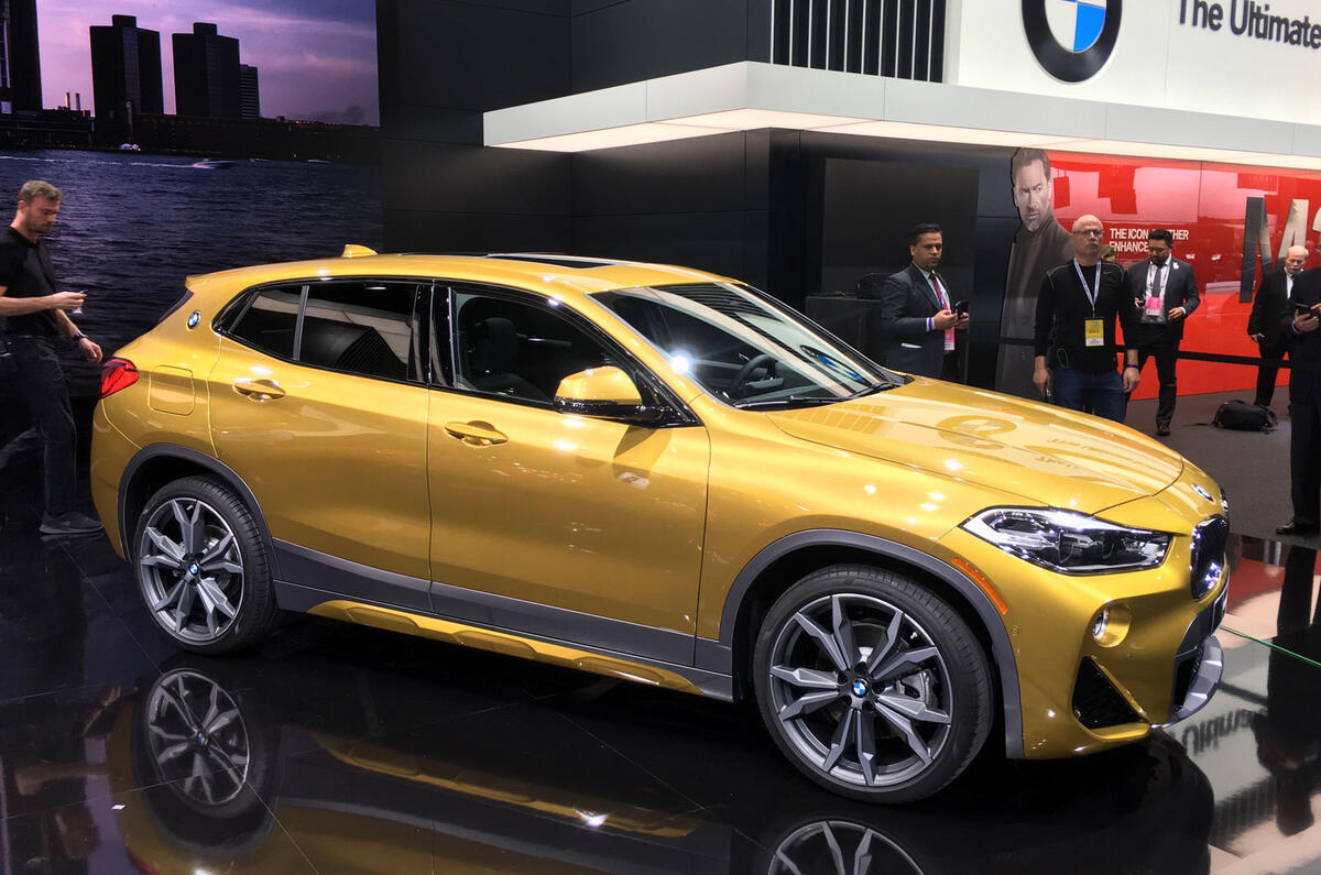 Bold new BMW X2 shown in public at Detroit show