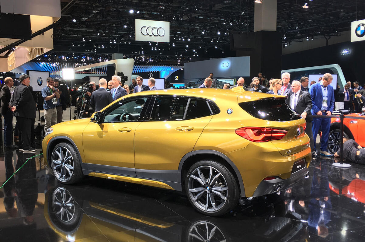 Bold new BMW X2 shown in public at Detroit show
