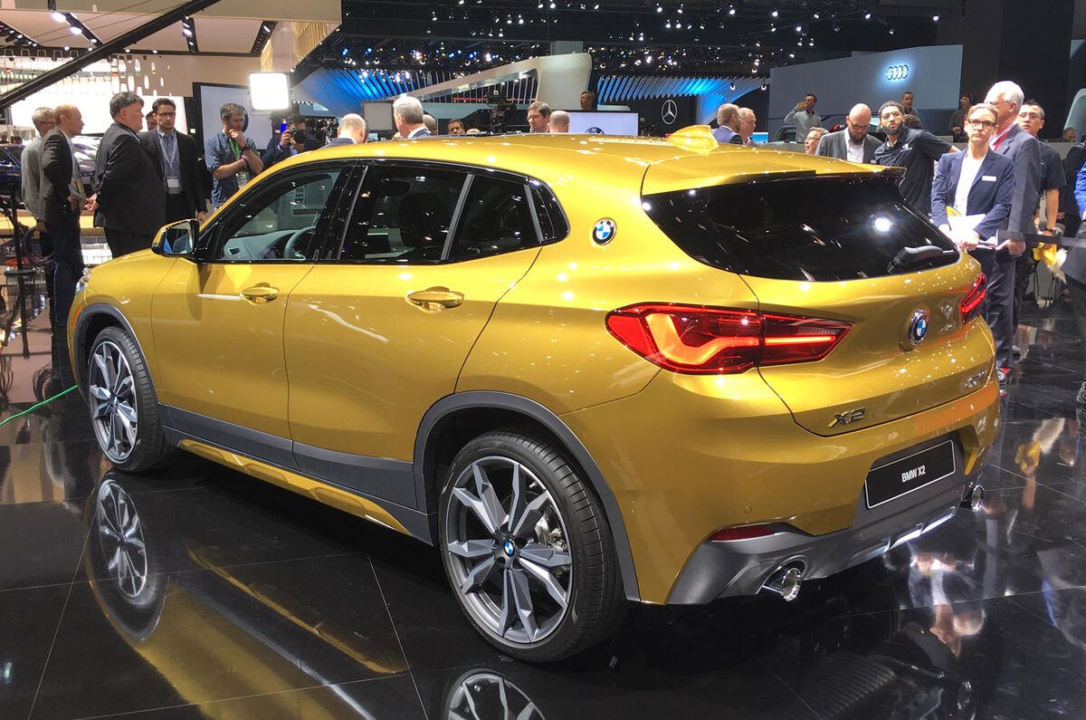 Bold new BMW X2 shown in public at Detroit show