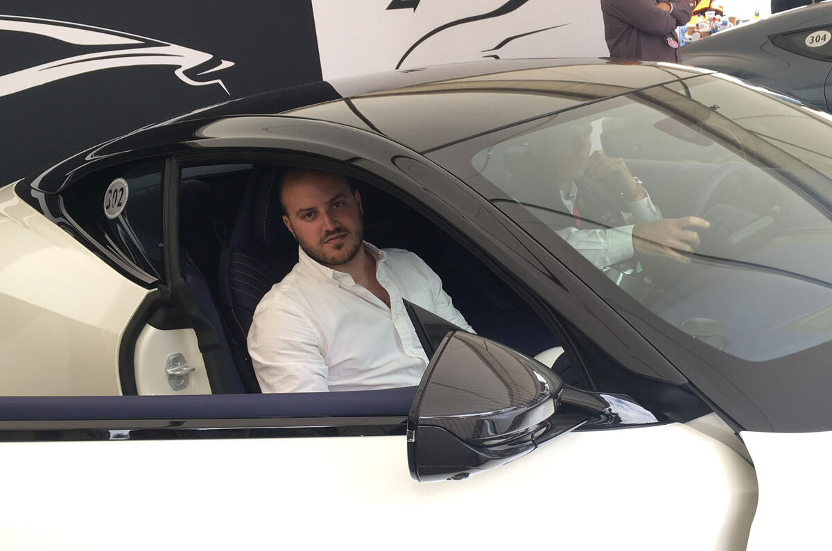 Aston Martin DB11 V8 - first ride up the Goodwood hillclimb