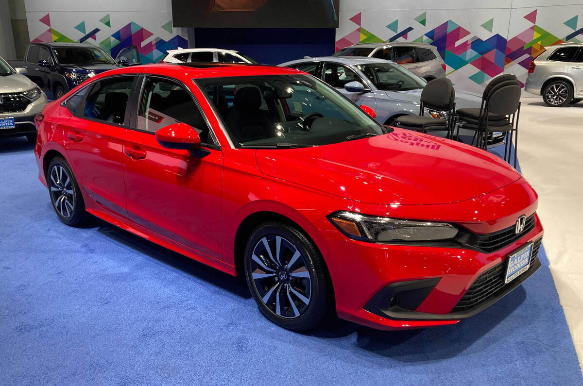 Honda Civic for American markets, LA motor show - front Honda Civic for American markets, LA motor show - front