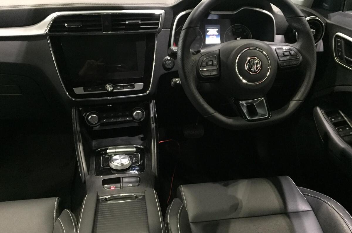 MG ZS EV cabin