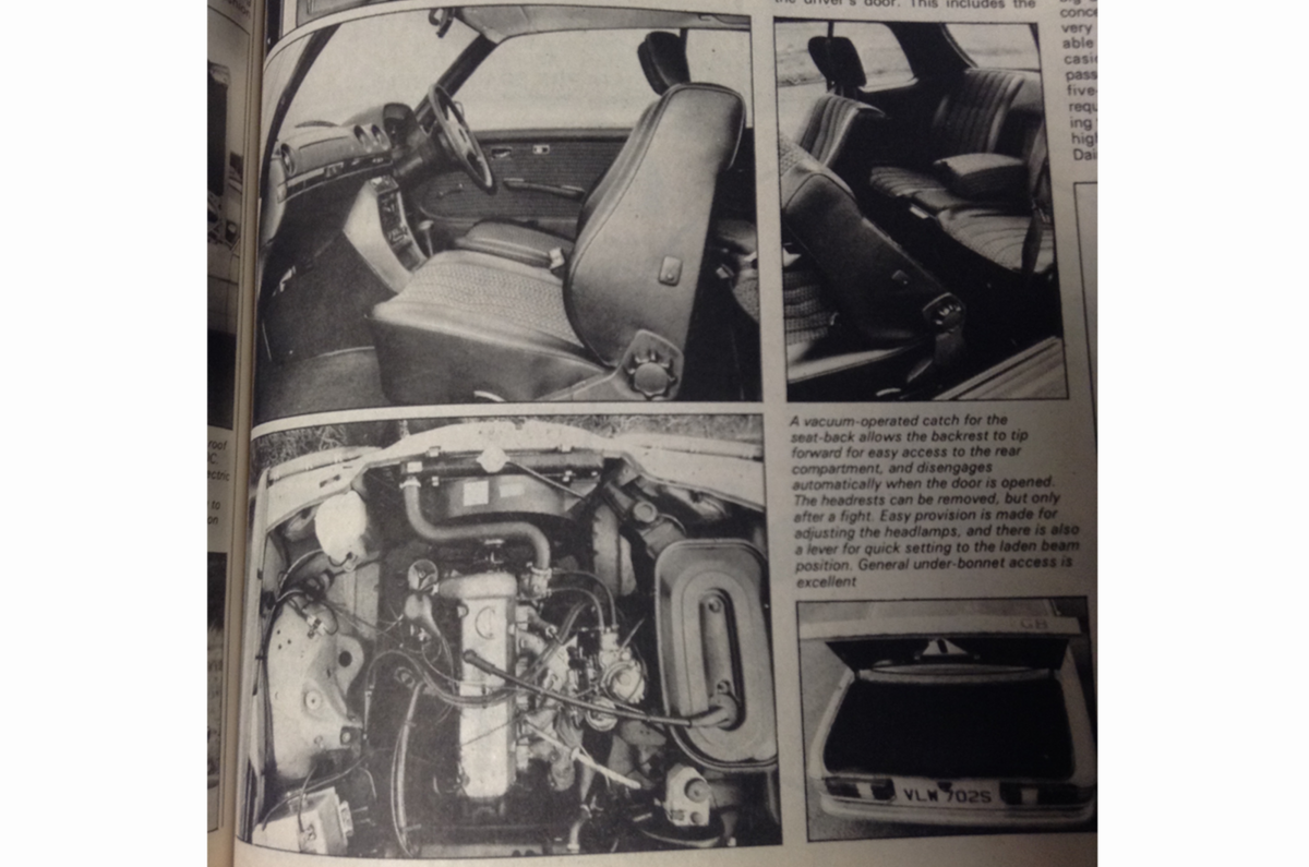1977 Mercedes-Benz 230C interior features collage