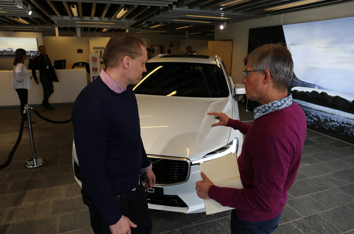 Trying out Volvo's XC60 chassis simulator