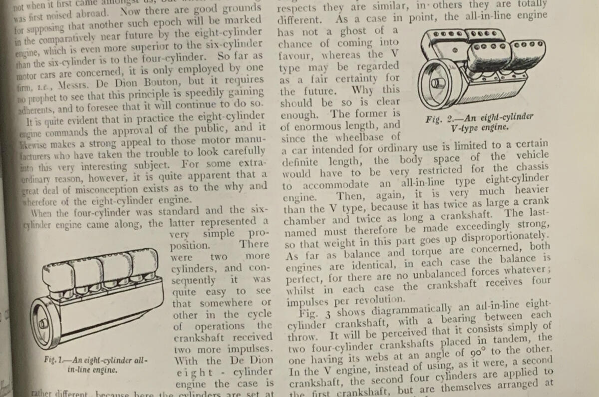 The Autocar V8 article 1913