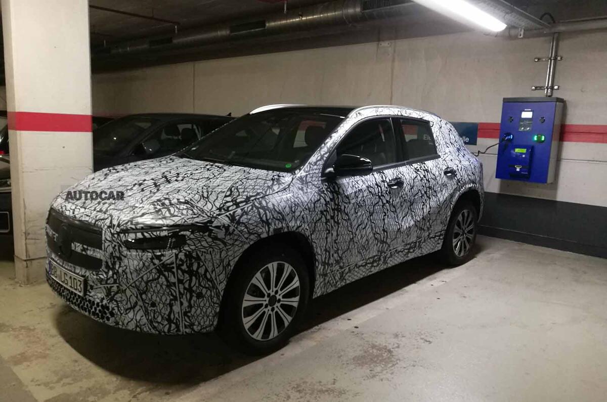 Mercedes EQA prototype shot front side