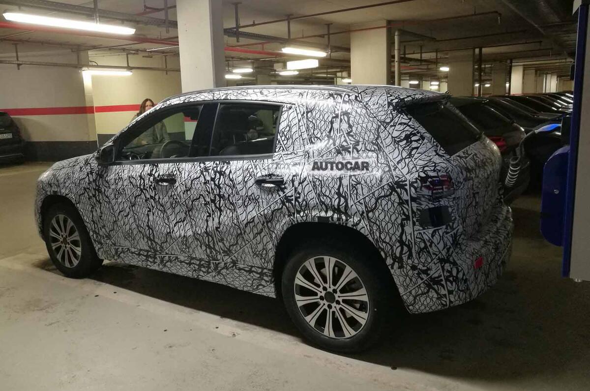 Mercedes EQA prototype shot side