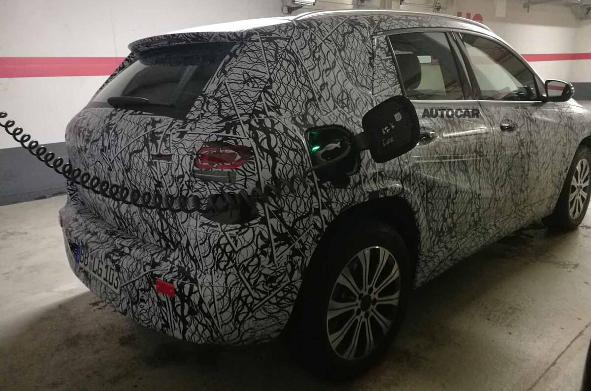 Mercedes EQA prototype shot rear