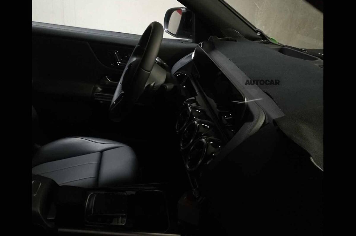 Mercedes EQA prototype shot interior