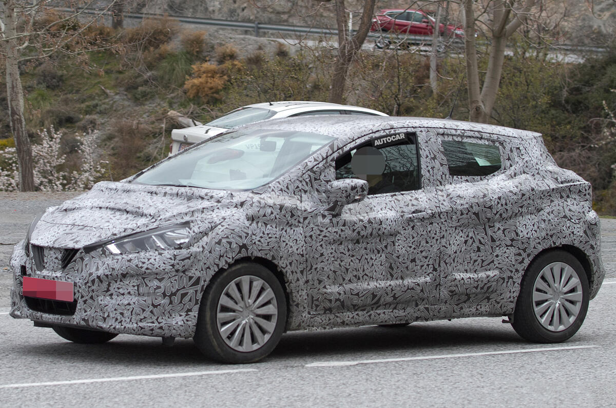 Nissan Micra spy shots