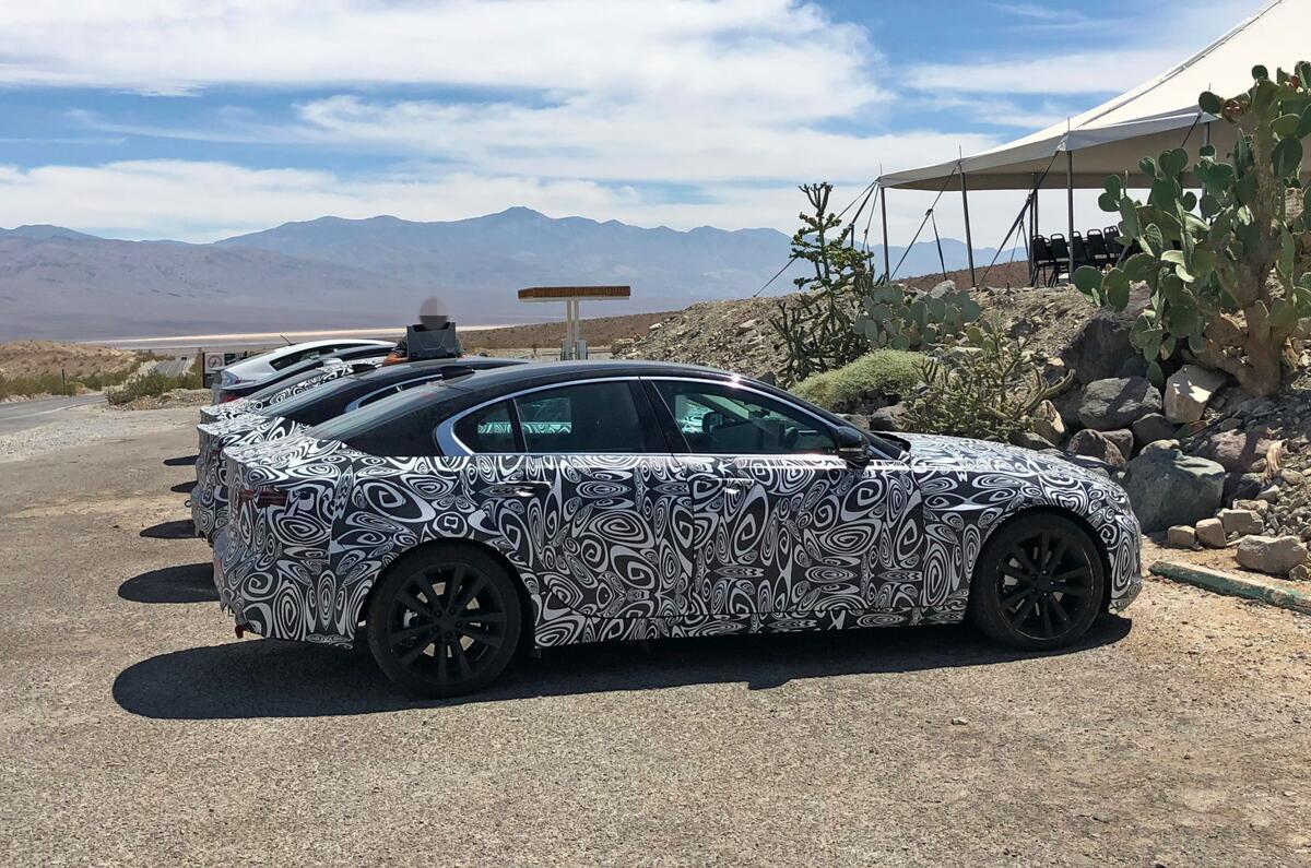Jaguar XE 2019 spies side on