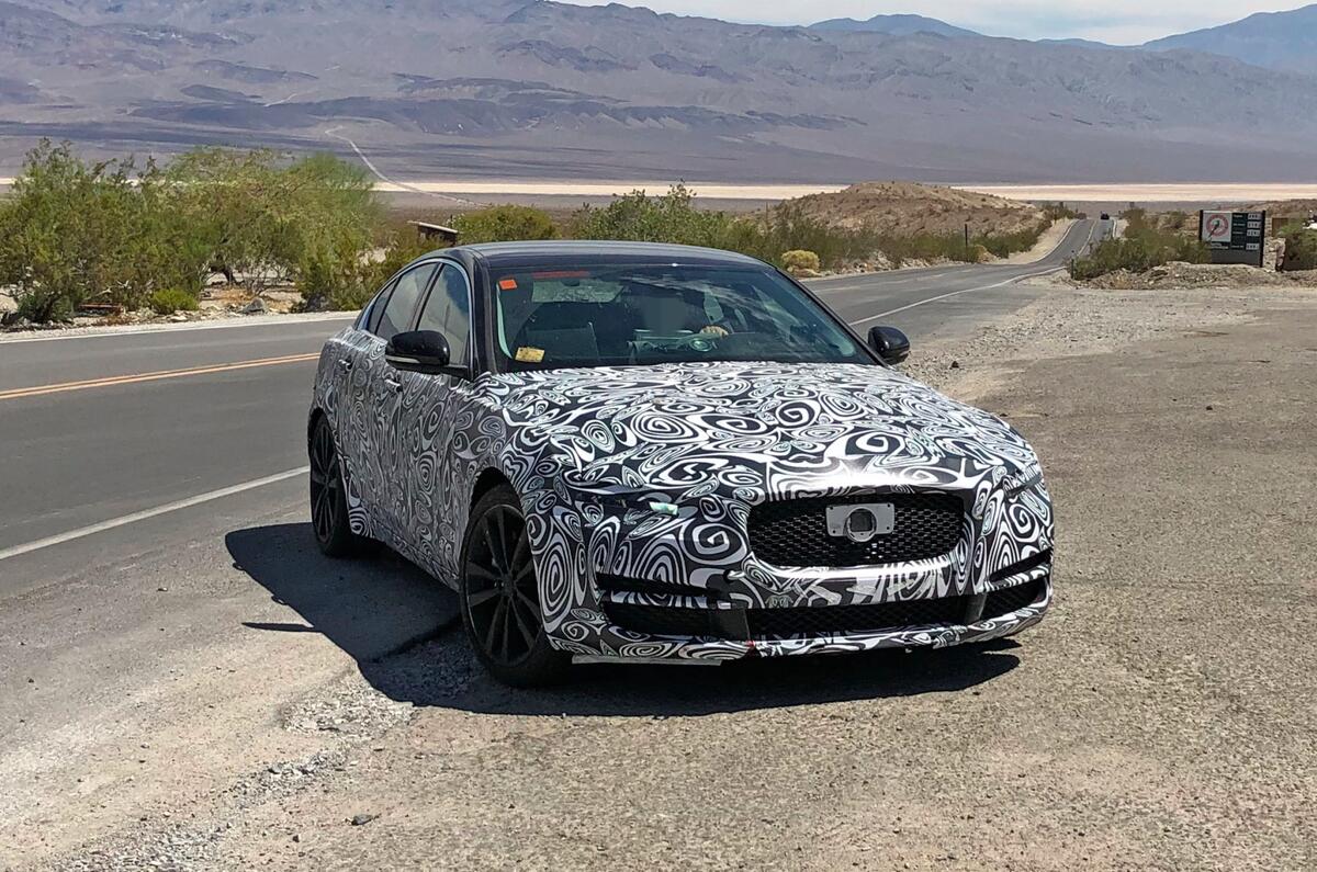 Jaguar XE 2019 spies front side