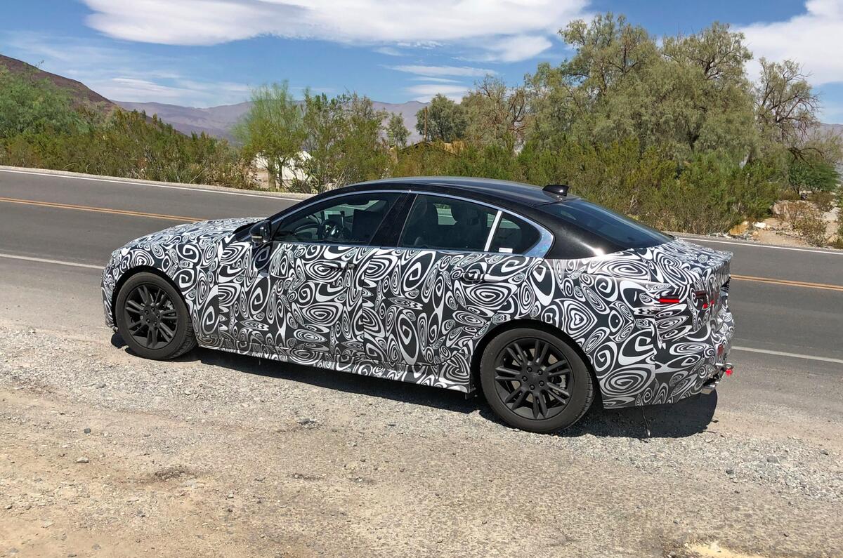 Jaguar XE 2019 spies side rear