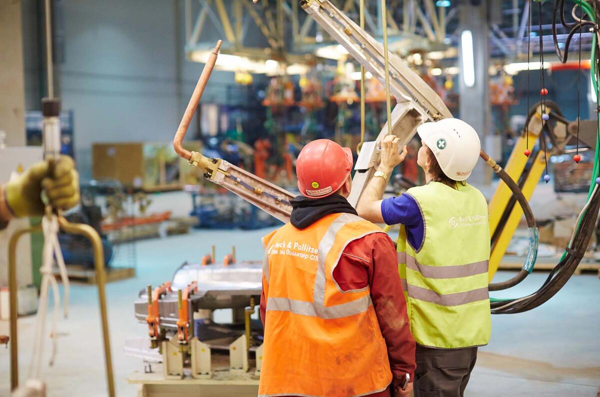 Beck and Pollitzer at work