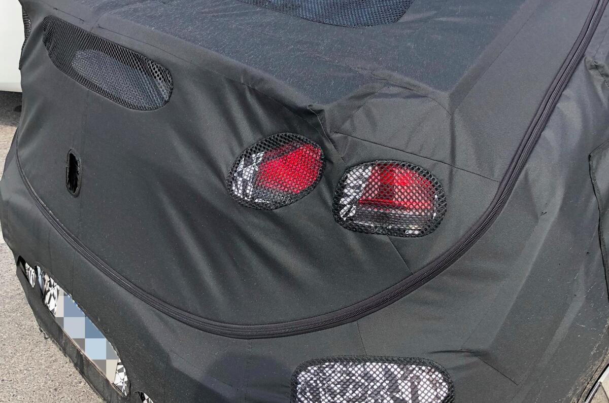 Hyundai Ioniq facelift spyshots rear close up