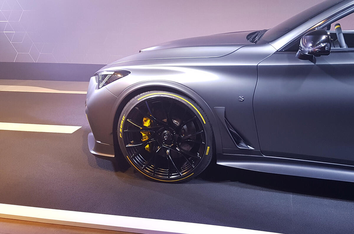 Infiniti Project Black S Paris Motor show reveal Pirelli tyres