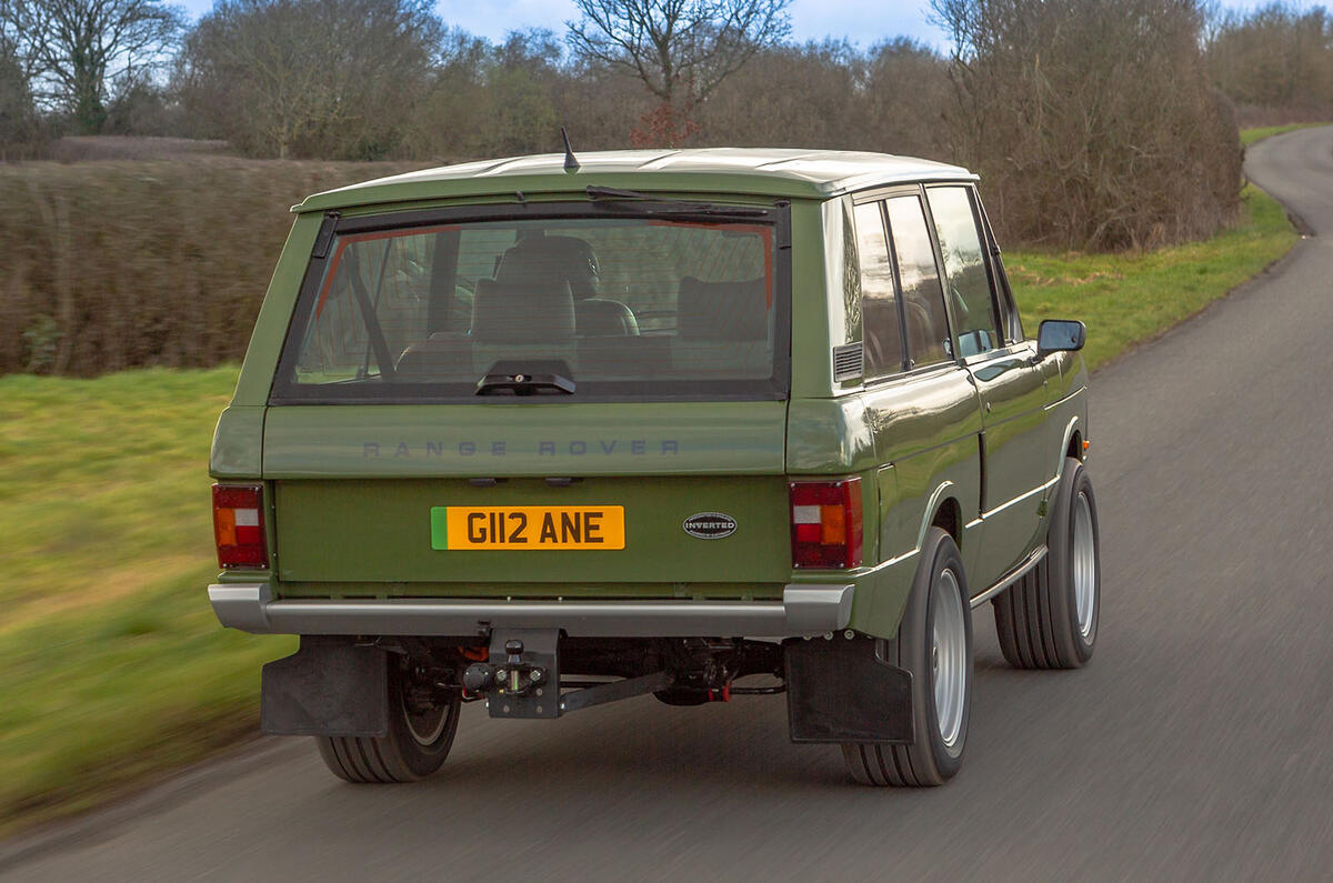 Inverted Range Rover Classic rear three quarter Inverted Range Rover Classic rear three quarter