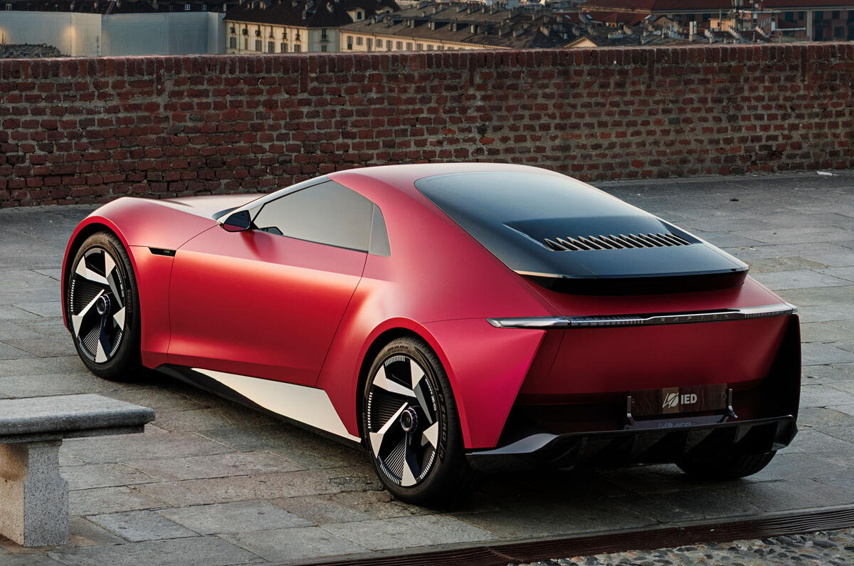 Italdesign Vision Rapida rear quarter outdoors Italdesign Vision Rapida rear quarter outdoors