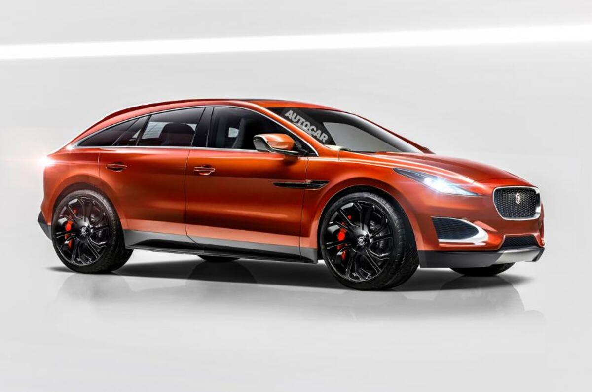 All-electric Jaguar F-Pace Autocar rendering