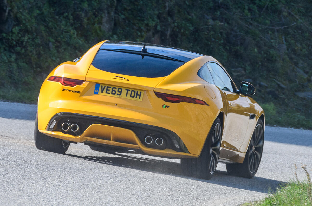 Jaguar F Type 2020 rear quarter tracking Jaguar F Type 2020 rear quarter tracking