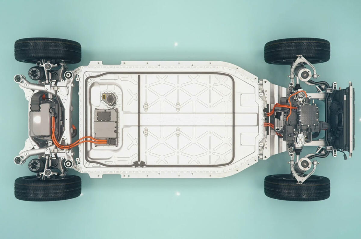 Jaguar I Pace battery top down