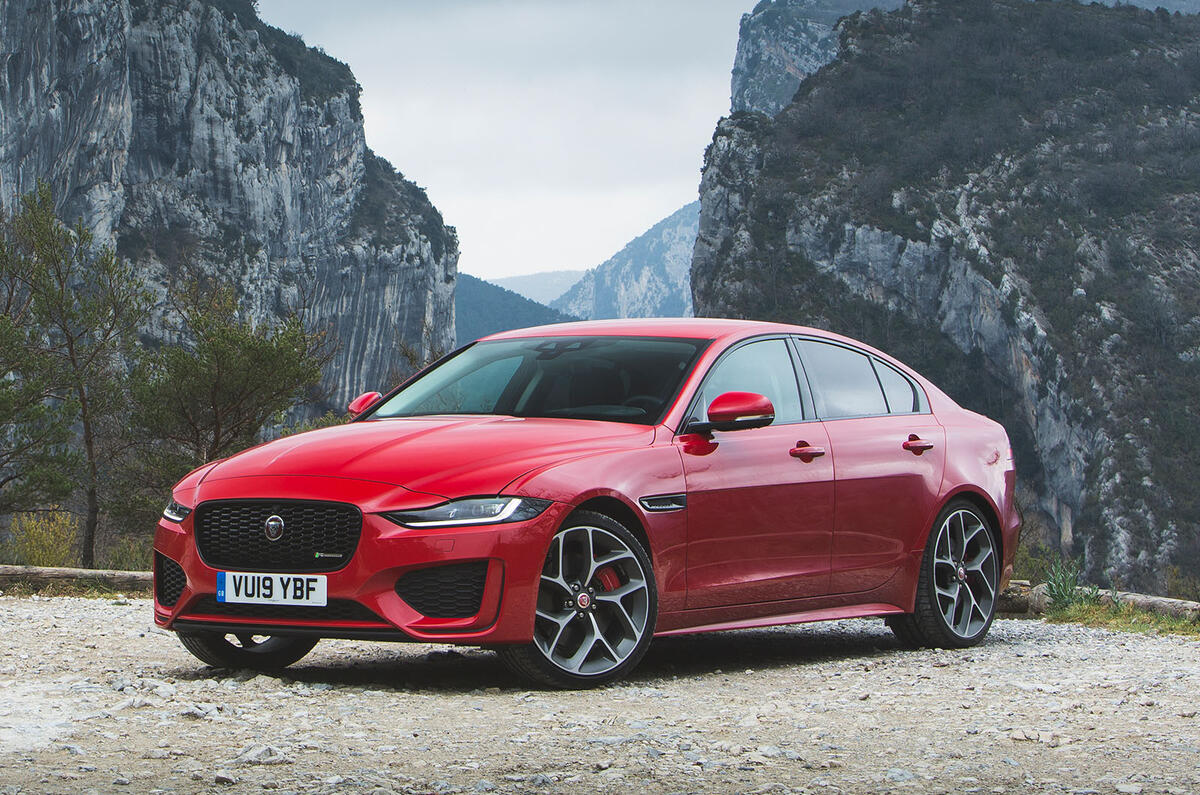 Jaguar XE front three quarter static Jaguar XE front three quarter static