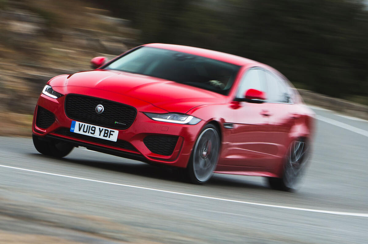 Jaguar XE front three quarter Jaguar XE front three quarter